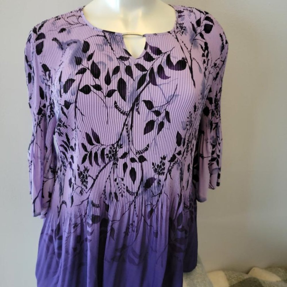Purple Textured Blouse